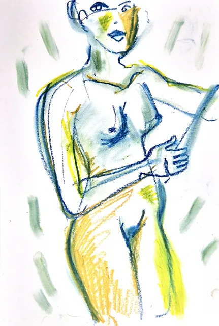 Self-portrait drawing &mdash; 6