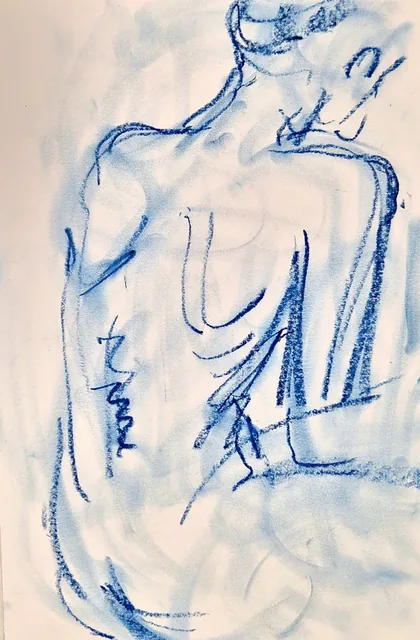 Self-portrait drawing &mdash; 7