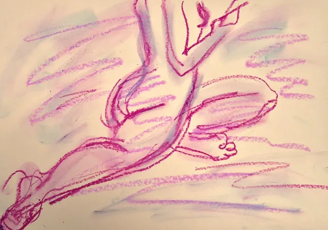 Self-portrait drawing &mdash; 8