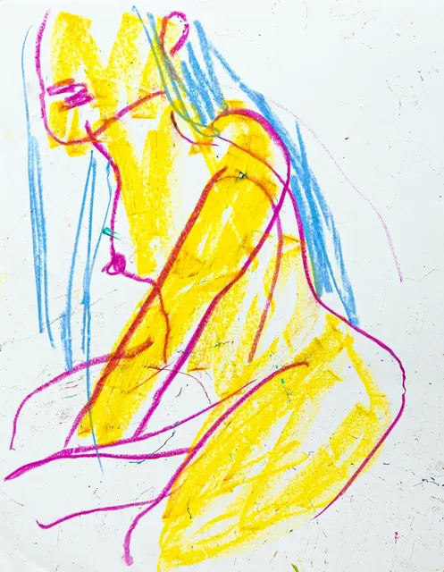 Self-portrait drawing &mdash; 10
