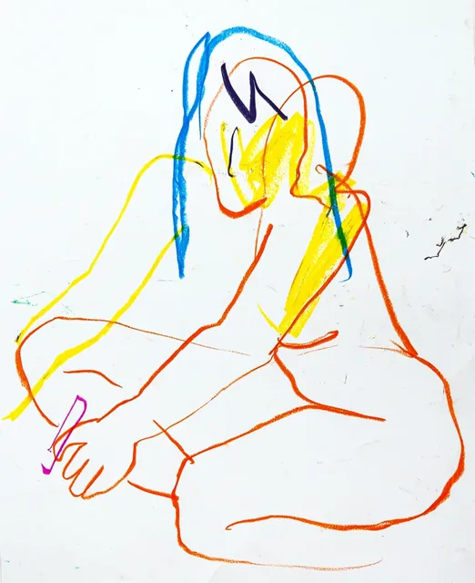 Self-portrait drawing &mdash; 13