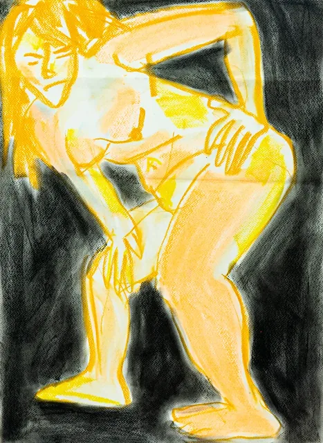 Self-portrait drawing &mdash; 14