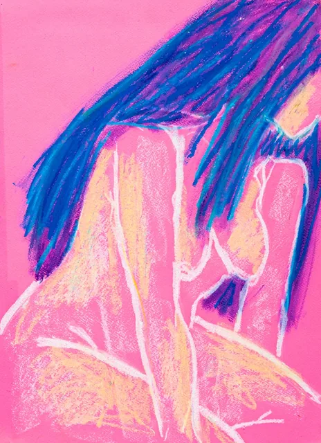 Self-portrait drawing &mdash; 16
