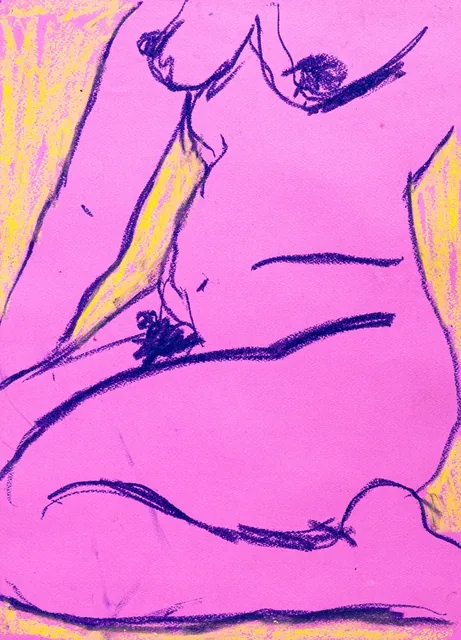 Self-portrait drawing &mdash; 17