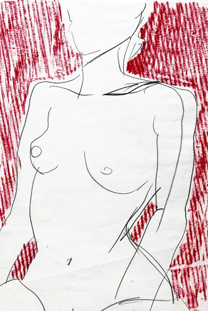 Self-portrait drawing &mdash; 18