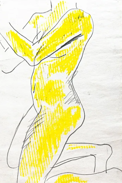 Self-portrait drawing &mdash; 19