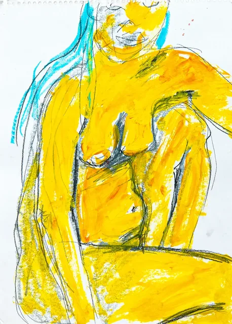 Self-portrait drawing &mdash; 21