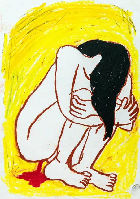 Self-portrait drawing &mdash; 24