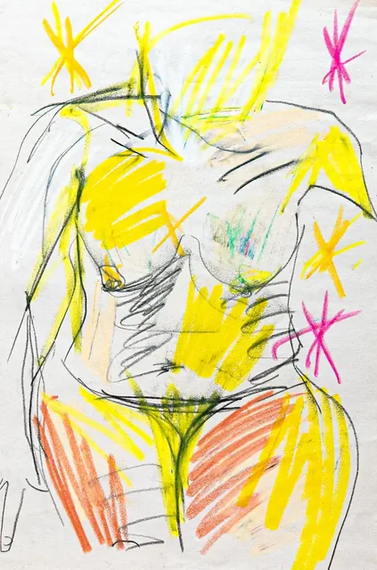 Self-portrait drawing &mdash; 26