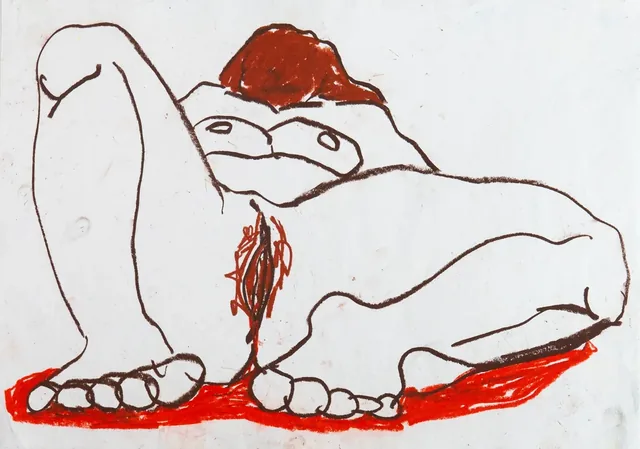 Self-portrait drawing &mdash; 27