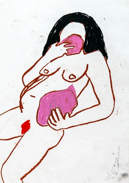 Self-portrait drawing &mdash; 29