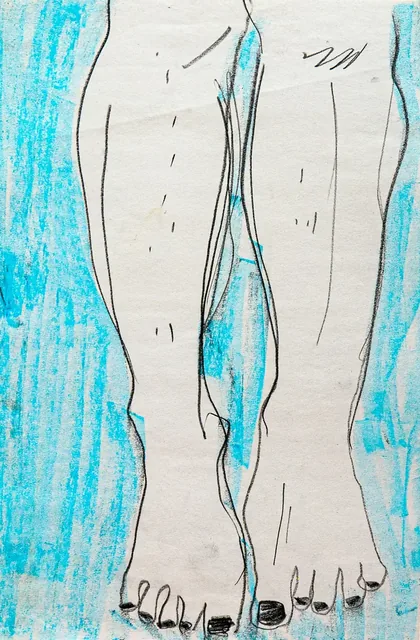 Self-portrait drawing &mdash; 30