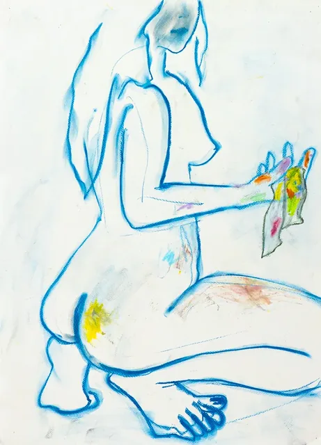 Self-portrait drawing &mdash; 35