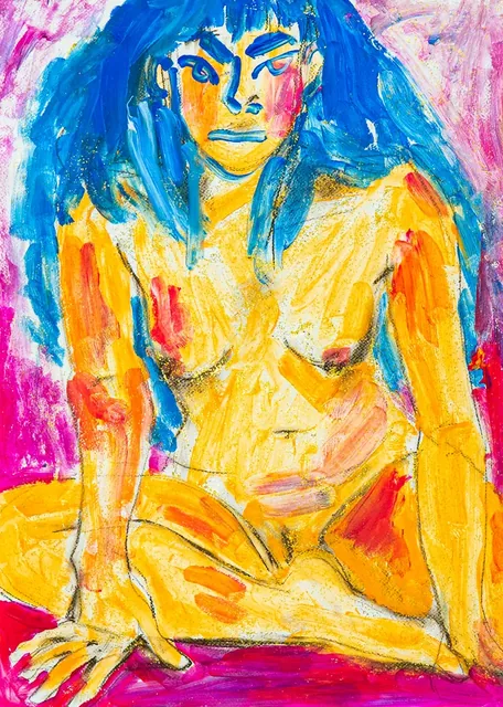 Self-portrait drawing &mdash; 36
