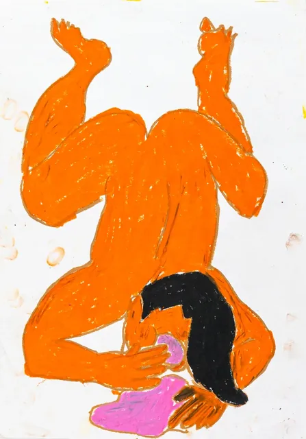 Self-portrait drawing &mdash; 38